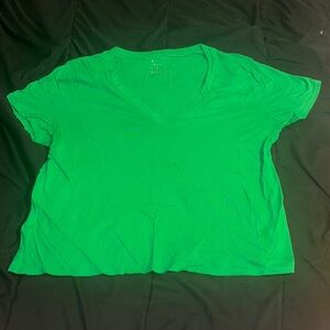a new day Bright Green V-Neck Tee